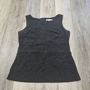 Cabi Perfect Shell Ponte Sleeveless Tank Top Blouse Charcoal Grey Women's 6